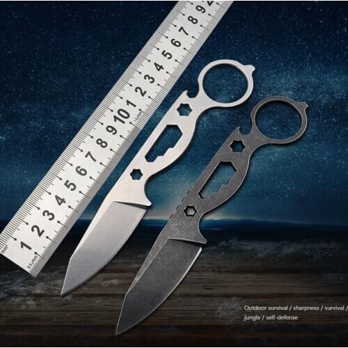 Outdoor portable claw knife straight knife hunting pocket tactical knife mini practical self-defense knife fixed knife EDC