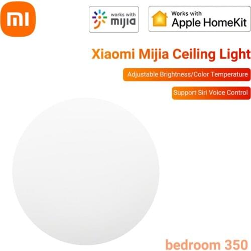 Xiaomi Mijia LED Ceiling Lamps for Bedroom Adjustable Brightness Color Temperature Dimming Lights Siri Voice Control 2700k-6000K