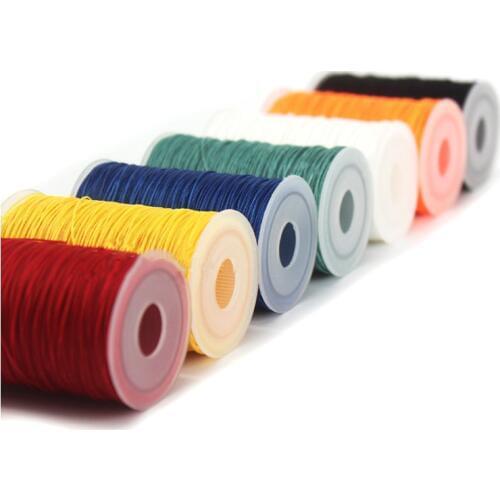 0.5/0.8/1.0/1.5/2.0mm Waxed Cotton Cord Waxed Thread Cord String Strap Necklace Rope For Jewelry Making For Shamballa Bracelet
