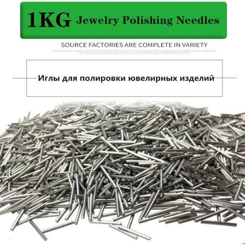 1KG Mini Pins Magnetic Rotary Tumbler Polisher Tools Stainless Steel Polishing Needles Jewelry Polishing Needles Media