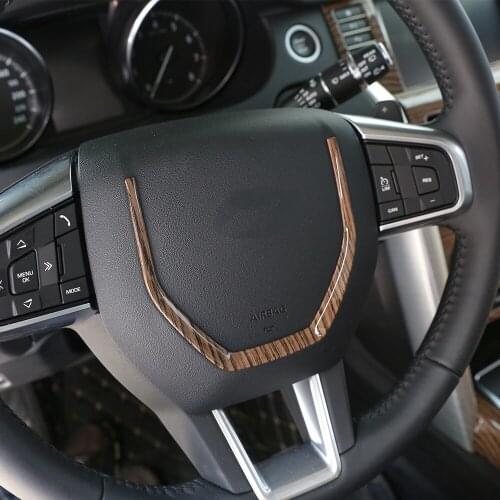1 Pcs For Land Rover Discovery Sport 2015-2018 Sands Wood Grain ABS Steering Wheel Sequins Trim Car Accessories
