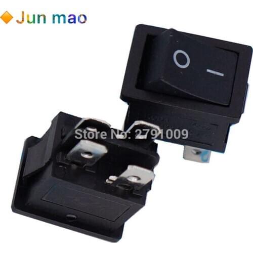 10PCS Ship Type Switch Black 15*21mm 4PIN ON-OFF Boat Rocker Switch 6A/250V 10A/125V LCD TV Power Switch 4 Contact Points 15x21