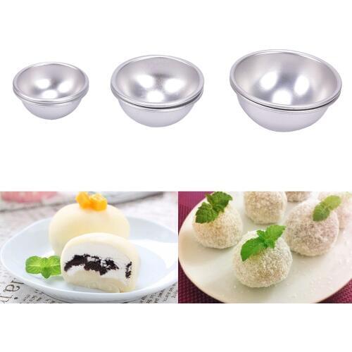 2 Pcs/Lot Creative Mold Bath Bombs Metal Aluminum Alloy Bath Bomb Mold 3D Ball Sphere Shape DIY Bathing Tool Accessories