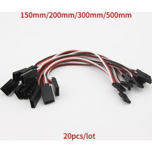 20pcs/Lot 150mm/200mm/300mm RC Servo Extension Cord Cable Male to Female Wire Lead for RC Car Helicopter
