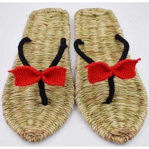 2020 summer hand-woven indoor home slippers sandals Chinese style retro tide Men and women sandals 2018 new couple shoes