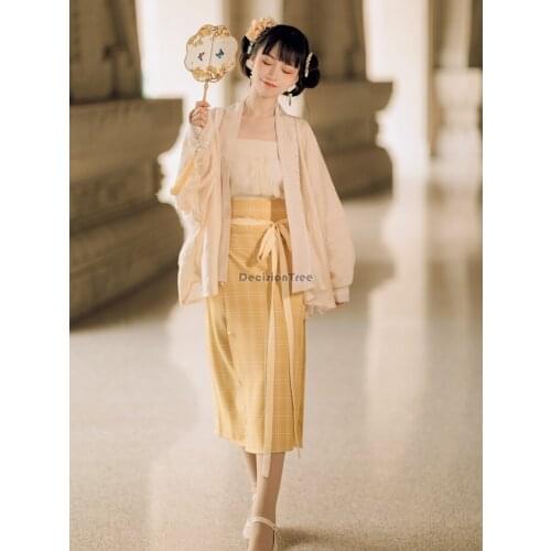 2021 chinese traditioanl hanfu woman elegant fairy folk dance costume oriental stage performance retro hanfu oriental dress