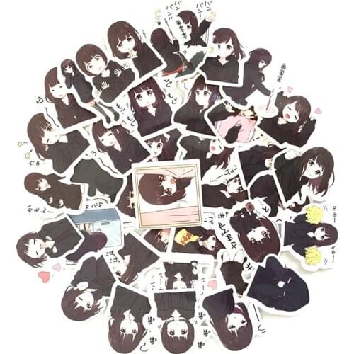 39pcs Cute Menhera chan LINE emoticon package Fun Car Sticker Homemade Decals on Laptop Decorative DIY Stickers Car Accessories