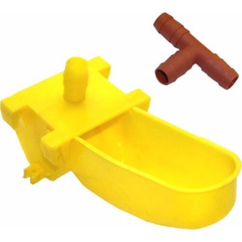 4 Sets Yellow Bird Quail Pigeon Automatic drinking cups Hanging Drinkers With 9.5mm Tee Can connect 9.5mm hose