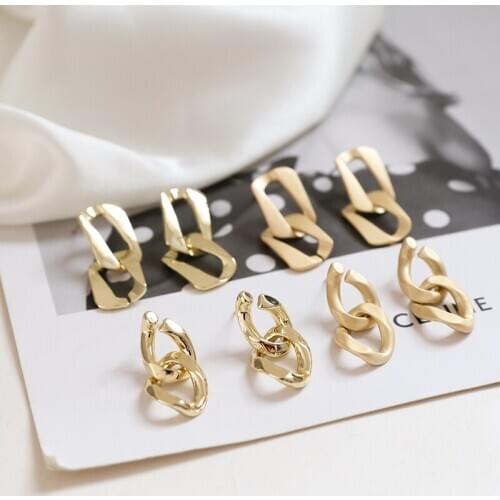 4pcs Geometric rhombus compact elegant stud earrings for women cold wind design female earrings diy Retro jewelry accessories