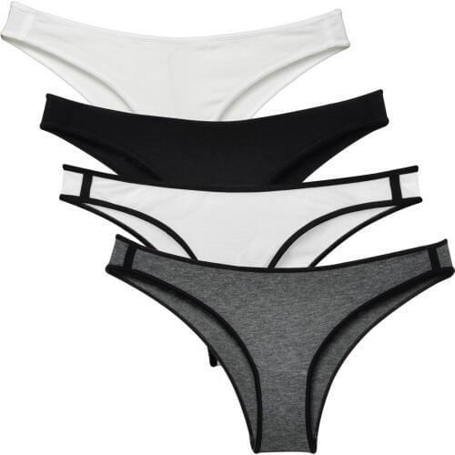 4Pcs Set Women Lingerie Sexy Panties Underwear for Women Underpants Cotton Knickers Cheeky Briefs for Women Bikini Bottoms