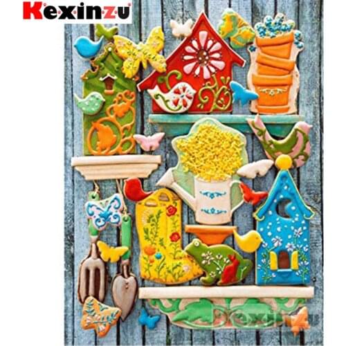 Kexinzu 5D Full DIY Square/Round Diamond Painting"Garden tool"3D Embroidery Cross Stitch Mosaic diamondpainting Gift #K9888