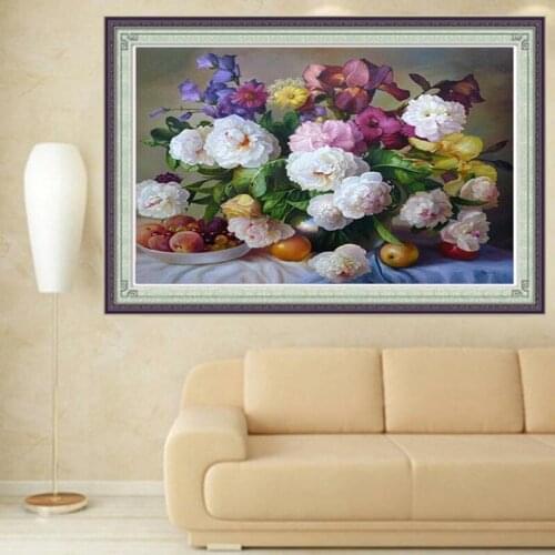 Diamond Embroidery Diy Diamond Painting Cross Stitch Kits Diamond Mosaic Flowers and fruit Full Square Diamond Embroidery BS098