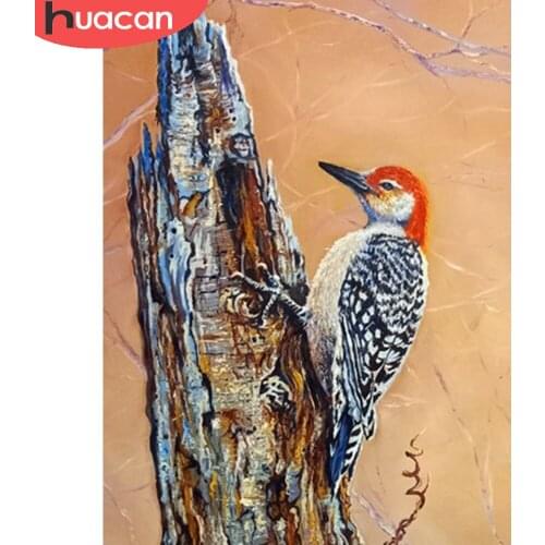 HUACAN Diy Diamond Painting Bird Wall Stickers Diamond Embroidery Mosaic Animal Tree Home Decor Diamond Art