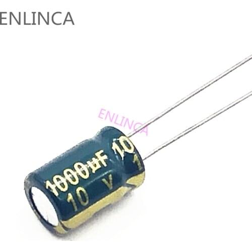 200pcs/lot 10v 1000UF Low ESR / Impedance high frequency aluminum electrolytic capacitor size 8X12 1000UF 10v 1000uf 20