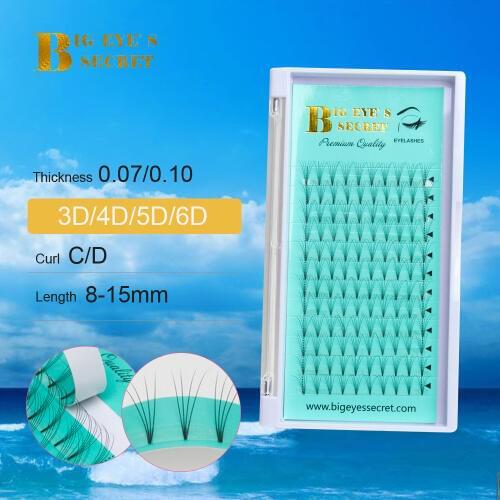 Big eyes secret Pre Made Volume Lashes Fans 3D 4D 5D 6D Short Stem Volume Eyelash Extension Premade Fans