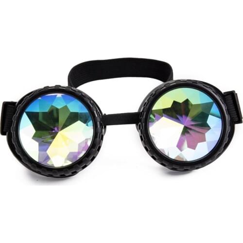 C.F.GOGGLE Kaleidoscope Colorful Glasses Rave Festival Party Sunglasses Diffracted Lens Sunglasses for Halloween Cosplay Eyewear