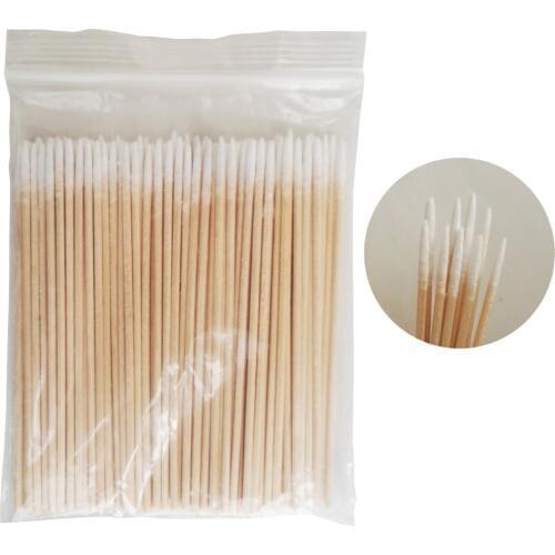 100pcs Wood Cotton Swab Cosmetics Microblading Permanent Makeup Health Medical Ear Jewelry Clean Sticks Buds Tips