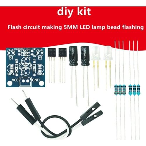Parts) Simple flash circuit to make 5MM LED lamp bead flashing DIY kit flashing light circuit board module