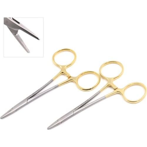 Double Eyelids Embedding Surgical Tools Gold Handle Needle Holder Needle Clamp Cosmetic Shaping Ophthalmic Instruments
