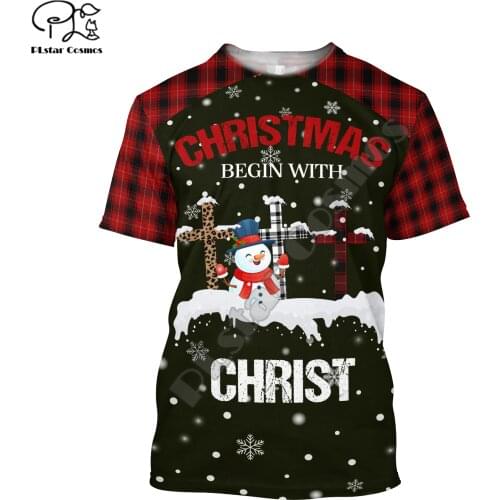 PLstar Cosmos Merry Christmas Santa Claus 3D Printed T-shirt Harajuku Streetwear Men/Women Short Sleeve Drop Shipping Style-57