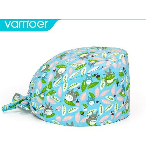 Hot sale surgical head cap scrubs women Unisex Printing Cotton Scrub Hat Beauty Salon Working Caps Nurse Hat chef caps wholesale