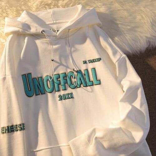 Letter Print Vintage Hoodies Women 2021 Aesthetic Harajuku Hooded Sweatshirt Pocket Oversized Hoodies For Teen Loose Streetwear