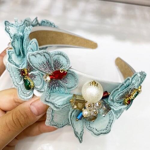 Lace bow For The Bride Crown, Hair Accessories Pearls, Hair band, Handmade Tiaras,Jewelry Flower Bride Wedding Hair Accessories