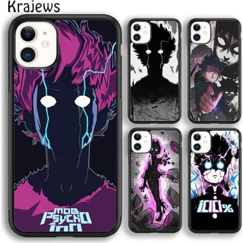 Krajews Anime Mob Psycho 100 Soft Phone Case Cover For iPhone 5 SE 6s 7 8 plus X XR XS 11 12 pro max Samsung Galaxy S8 S9 S10