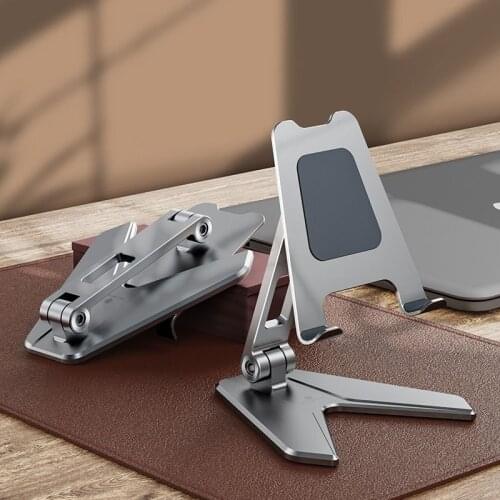 New Aluminum Alloy Portable Metal Holder For 4''-12.9'' Tablet Phone Stand Folding Variable silver Pink Cyan School Home Office