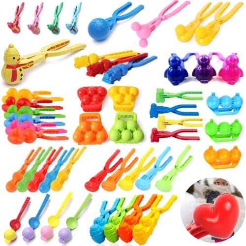 Plastic Snowball Maker Clip Cartoon Duck Snowball Clip Winter Snow Sand Mold Tool for Snowball Fight Outdoor Fun Sports