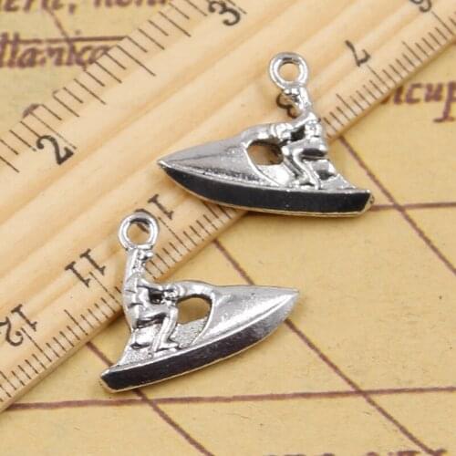 15pcs Charms Motorboat Yacht Houseboat 18x24mm Tibetan Silver Pendants Antique Jewelry Making DIY Handmade Craft For Necklace
