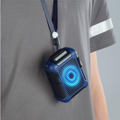 Portable Mini Waist Fan Lazy Neck Hanging Cooling Fan 4000mAh Rechargeable Battery Outdoor Work Sports Farm Fishing Gardening