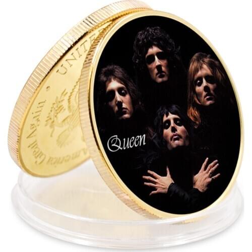 Queen Gold Coin Commemorative Challenge Coins Collectibles Eagle Back for Christmas Gift