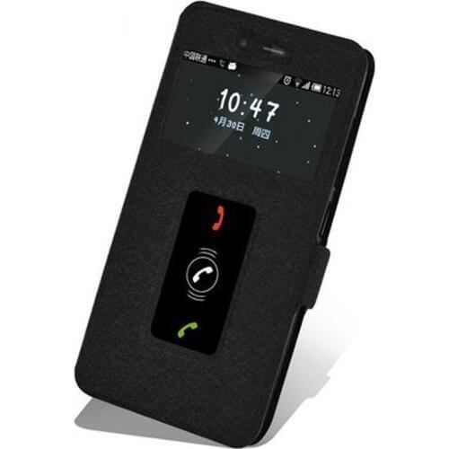 Luxury leather Phone Case For ZTE Blade A510 Case Flip Cover Open Window PU Leather Case Cover Coque For ZTE BA510 case shell