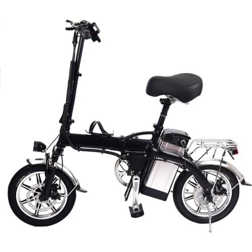 New 2020 14 inch lithium battery bike 350W, 48V/12A,35KM / H Mini Folding Electric Bike Removable Battery, Magnesium Alloy Rim
