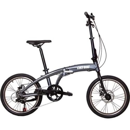 6 Speeds 20inch Foldable Bike With Disc Brakes Bicycle Aluminum Alloy Frame Folding Daily Commuter Vehicle