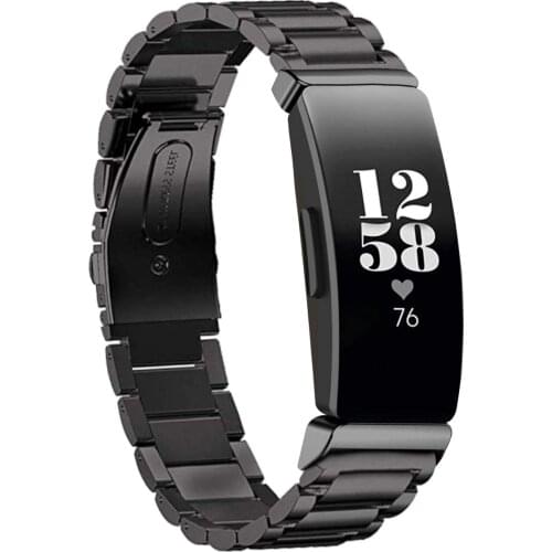 Compatible with Fitbit Inspire HR Bands & Fitbit Inspire & Ace 2 Band, Stainless Steel Inspire Metal Strap Replacement Wristband