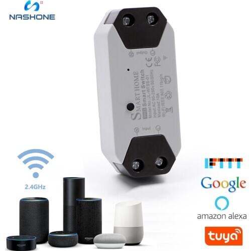 Nashone WiFi Smart Light Switch Universal Breaker Timer, Smart Life APP Wireless Remote Controls Switch Work With Alexa Google