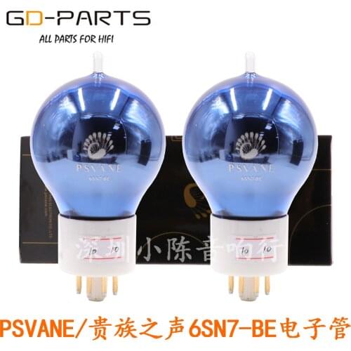 1 PCS PSVANE 6SN7-BE Vacuum Tube Blue Glass shell Special Customize Version Plate Gold Pin Replace 6N8P 6H8C 6SN7 Matched Pair