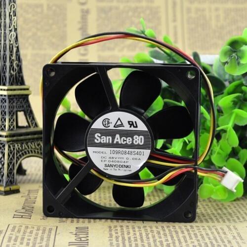FOR SANYO Sanyo 109R0848S401 48V 0.06A 80258 cm server cooling fan