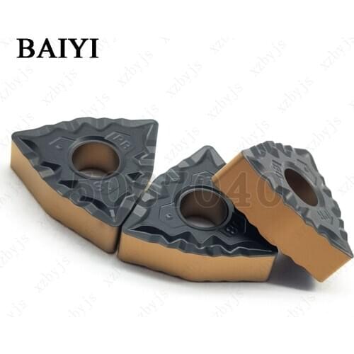 BAIYI WNMG080408-PR ZMC25 External Turning Tools Carbide insert WNMG 080408 Lathe cutter Tool turning insert