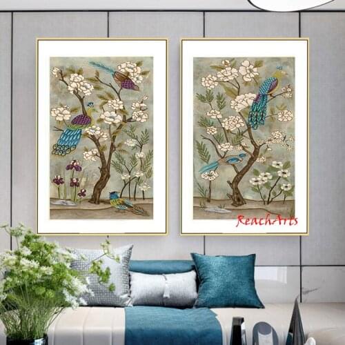 Canvas Painting Wall Art Printing Poster Classcial Bird Tree Set Home Decoration Accessories For Bedroom Luxury Nice Price