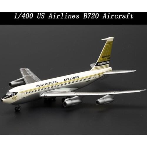 1:400 Scale 56154 US Continental Airlines B720 720B Aircraft Model Metal Diecast Toy Finished Airplane for Collection Souvenir