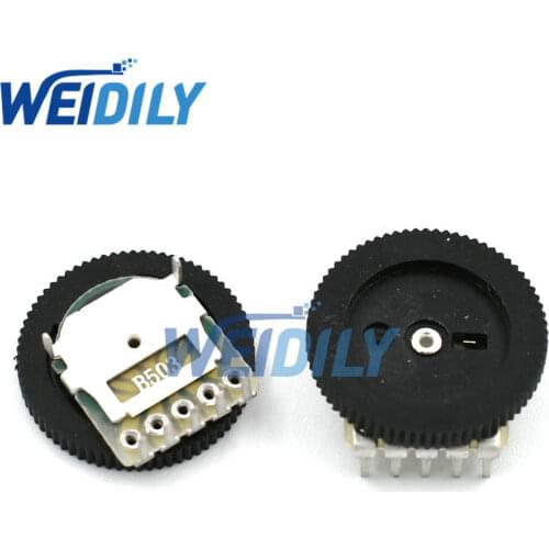 10PCS/LOT 16*2mm Double Gear tuning potentiometer B503 50K 5Pin Dial Potentiometer