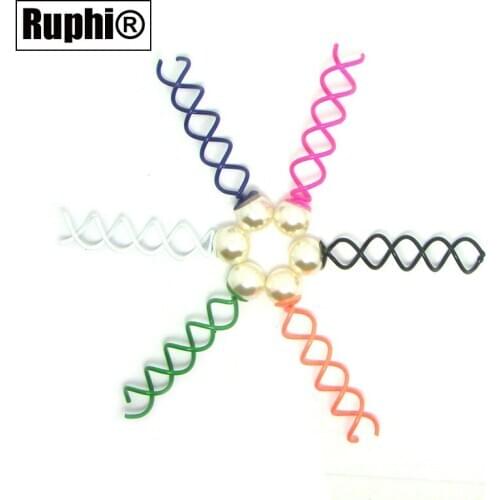 Non-Scratch 6Neon Colors Round Tips Spiral Bobby Hair Pins Spin Pins Twist Screw Hair Salon Pins Accessories 12pcs x