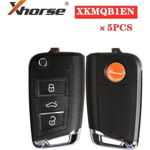 XHORSE for VW Remote Key M-Q-B Style 3 Buttons for VVDI Key Tool XKMQB1EN 5PCS