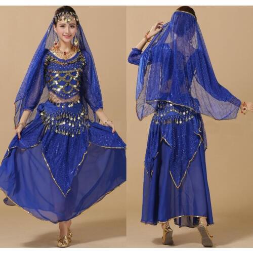 6 Color Belly Dance Costumes India Dance for Women Long Sleeve Belly Dancing Sexy Lady Dancewear