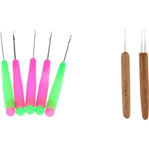 7 Hair Weaving Making Crochet Needles Latch Hook Tool for Braiding
