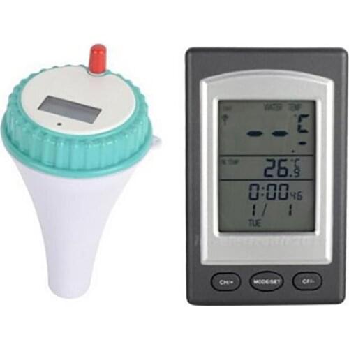 Wireless Swimming Pool Thermometer SPA Pond Tub Waterproof Digital LCD Backlit Floating Temperature Transmitter Meter