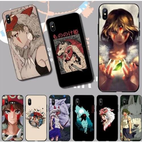 Japanese Anime Princess Mononoke Phone Case for iPhone 11 12 pro XS MAX 8 7 6 6S Plus X 5S SE 2020 mini